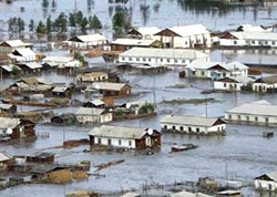 Наводнение на реке Амур